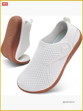 Wide Width Walking Shoes Adjustable Zero Drop Diabetic Neuropathy Sneakers